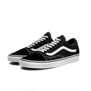 VANS 范斯 经典系列 Old Skool Black 中性运动板鞋 VN000D3HY28 黑白 36.5