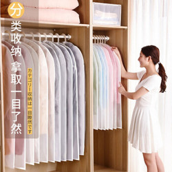 CHANSUNRUN虔生缘  衣服防尘罩家用 PEVA拉链款  3个装60*80(中号)