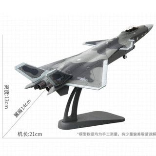 teerbo 特尔博 1:100歼20飞机模型隐形战斗机J20合金仿真航模成品摆件阅兵