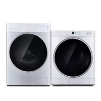 Panasonic 松下 洗衣机烘干机套装 XQG100-L165滚筒洗衣机10kg银色+NH-6023P烘干机6kg拉丝银
