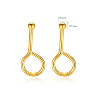 CHJ JEWELLERY 潮宏基 EEG30000607 女士黄金耳饰 0.9g