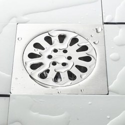 斯沃奇（SKWLOCHE）不锈钢地漏防臭洗衣机双用下水道大流量 （亮面镀铬）干湿地漏 *3件
