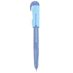 晨光(M&G)文具F暗尖直液式钢笔 学生练字笔墨水笔 优握系列钢笔套装(钢笔*1+6支黑色墨囊) 蓝色笔杆HAFP0666 *10件