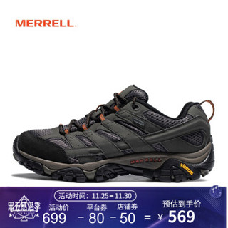 MERRELL迈乐 男鞋 MOAB GORE-TEX 徒步鞋 防水耐磨 缓震登山 J06039 灰J06039 41