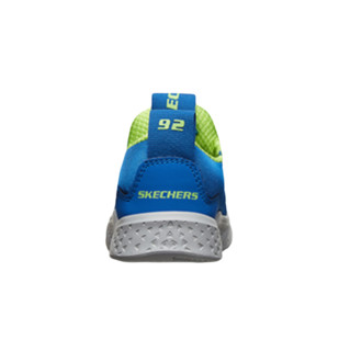 SKECHERS 斯凯奇 BOYS系列 男童休闲运动鞋 98031N 蓝色/柠檬色 21码