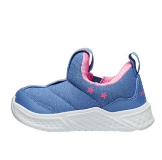 SKECHERS 斯凯奇 GIRLS系列 女童休闲运动鞋 82125N 蓝色/粉红色 21码