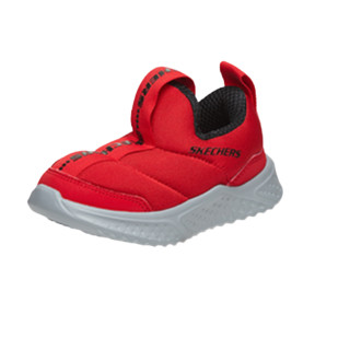 SKECHERS 斯凯奇 BOYS系列 男童休闲运动鞋 98031N 红色/黑色 22码