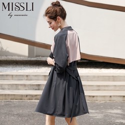 MISS LI BY NAWAIN M202F297E 女士系带中长款女式风衣