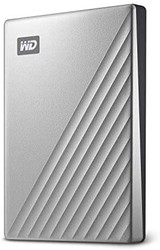 Western Digital 2 TB My Passport Ultra便携式硬盘驱动器，具有密码保护和自动备份软件，银色