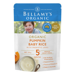 BELLAMY'S 贝拉米 婴幼儿有机高铁营养辅食南瓜益生元米粉 125g/袋 *5件