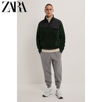 ZARA  06096306500 男士半拉链拼色卫衣