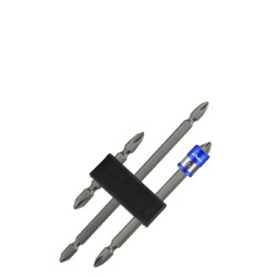 戴恩工具 镜面防锈S2 强磁磨砂批头 3件套+1蓝磁圈