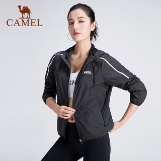 CAMEL 骆驼 J0S1S4113HW 女士连帽防晒跑步外套