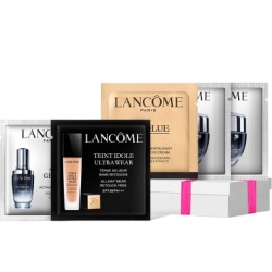 LANCOME 兰蔻 小黑瓶1ml+持妆粉底液1ml+菁纯眼霜1ml+发光眼霜2ml