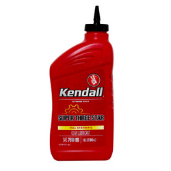 康度（Kendall）美国原装进口 75W-90全合成齿轮油 手动变速箱油 946ML *3件