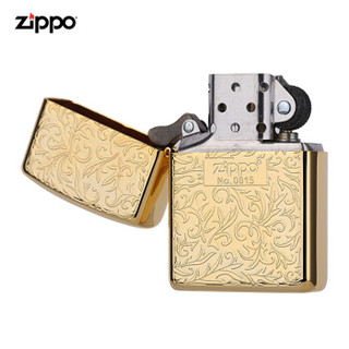 ZIPPO 之宝 防风煤油打火机不含油ZBT-3-19c唐草金色限量款 送男女友礼物