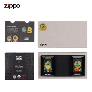 美国进口 之宝（zippo） 防风煤油打火机礼盒套装 Motif - 00002 怪物兄弟系列 个性设计款 品牌直供原装正版