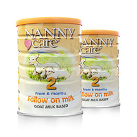 ￥980.00Nanny Care 婴幼儿羊奶粉 2段 2*900g/罐（适合6-12个月的宝宝）