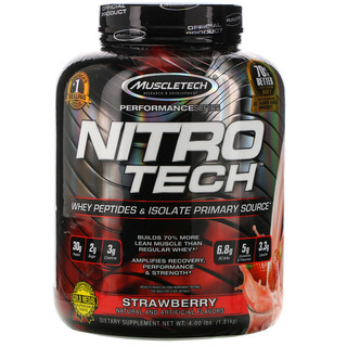 Muscletech, 正氮科技，乳清蛋白粉，草莓，3.97 磅（1.80 千克）