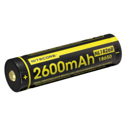 NITECORE奈特科尔 NL1826R USB直充18650锂电池 2600毫安 黄色(不含USB线) *5件