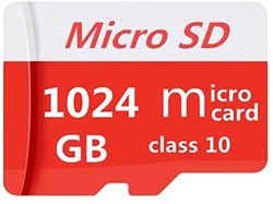 Micro SDXC 卡 1TB 高速 Class 10 TF 存储卡 Micro SD 卡带适配器 (1TB)