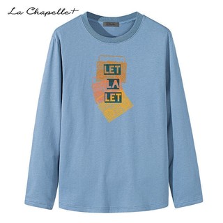LaChapelle 拉夏贝尔 男款 纯棉宽松长袖T恤