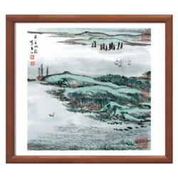 《蒙象册6(具区帆影图)》陆俨少 水墨画国画框画