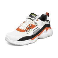 SKECHERS 斯凯奇 Falcore 男士休闲运动鞋 666144/WMLT 白色/橙色/黑色 42.5