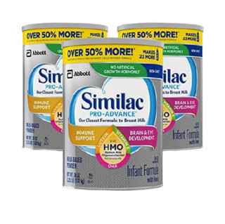 Similac Abbott 雅培 Similac 铂优恩美力 Pro-Advance Non-GMO 婴儿奶粉，36盎司，1.02千克，3罐（每月供应）
