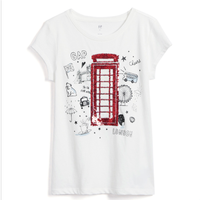 Gap 盖璞 女童纯棉短袖T恤 554464 白色 120cm