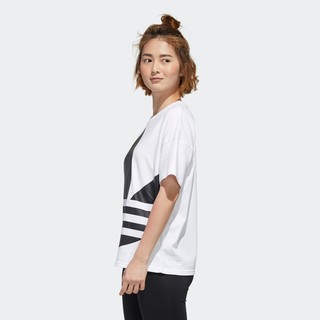 adidas Originals Lrg Logo Tee 女士运动T恤 GJ1009 白色/黑色 XXS