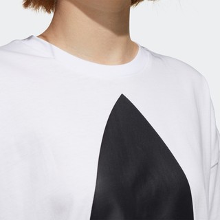 adidas Originals Lrg Logo Tee 女士运动T恤 GJ1009 白色/黑色 XXS