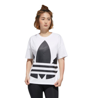 adidas Originals Lrg Logo Tee 女士运动T恤 GJ1009 白色/黑色 XXS