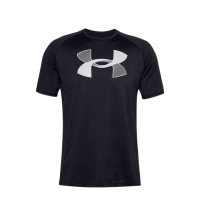 UNDER ARMOUR 安德玛 Tech Big Logo 男士运动T恤 1357234-001 黑色 M