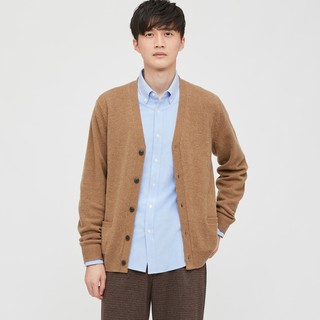 UNIQLO 优衣库 男士羊毛V领长袖针织开衫429069