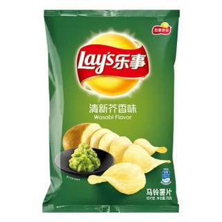 Lay's 乐事薯片 清新芥香味 75克 *22件