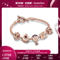 Pandora潘多拉官网玫瑰金浪漫之旅ZT0823手链套装