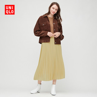 优衣库 女装 雪纺打褶长裙 (优衣库风琴裙) 429209 UNIQLO