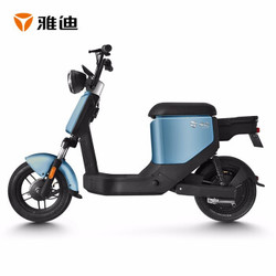 雅迪（yadea）电动车欧逸电动自行车可提锂电池成人电瓶车男女代步车踏板车 蓝色