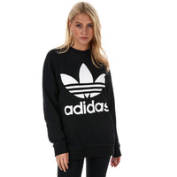 Adidas 女士 Trefoil Oversize 卫衣