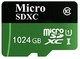 1TB Micro SD SDXC 卡 高速 Class 10 内存 SDXC 卡,带适配器 (1TB-b)