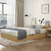 择木宜居 榻榻米实木排骨架床+床垫 1.2m床