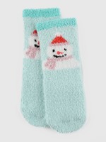 女孩|马卡龙色珊瑚绒针织中筒袜