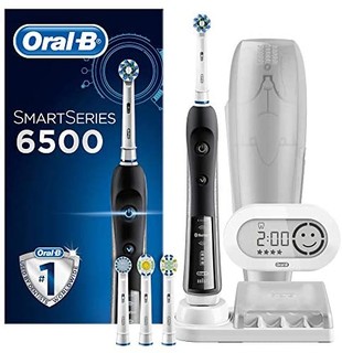 Oral-B 欧乐B SmartSeries 黑色 6500 CrossAction电动牙刷 1个黑色4个刷头 旅行盒 英国2针插头