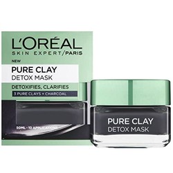 L'OREAL PARIS 巴黎欧莱雅 Pure clay黑炭排毒涂抹面膜 50ml