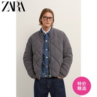 ZARA 新款 男装 冬季菱形纹棉服飞行员夹克外套 04317300802