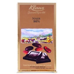 Klaus 克勒司 80%黑巧克力块 100g *9件