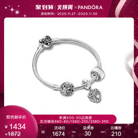 Pandora潘多拉官网925银白色心雪ZT0980手链套装惊喜礼物