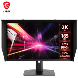 历史低价：MSI 微星 PAG272QR2 27英寸 IPS显示器（2560×1440、165Hz、1ms）