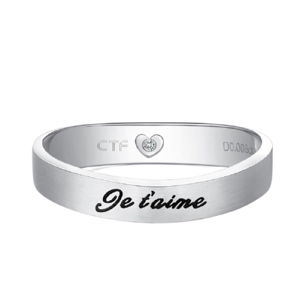 商品chow tai fook 周大福 cp540 男士我爱你pt950钻石戒指 21号